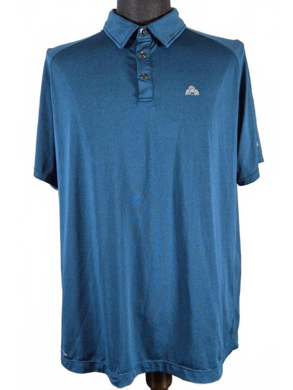 EMS Techwick Men’s Large Blue Performance Snap Polo
